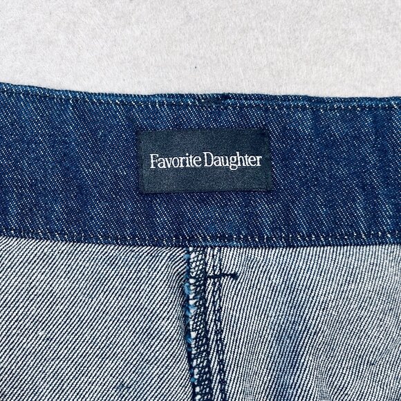 Favorite Daughter Vienna Wide Leg Pants Size 14 Dark Wash Denim High Rise Cotton - Picture 10 of 13